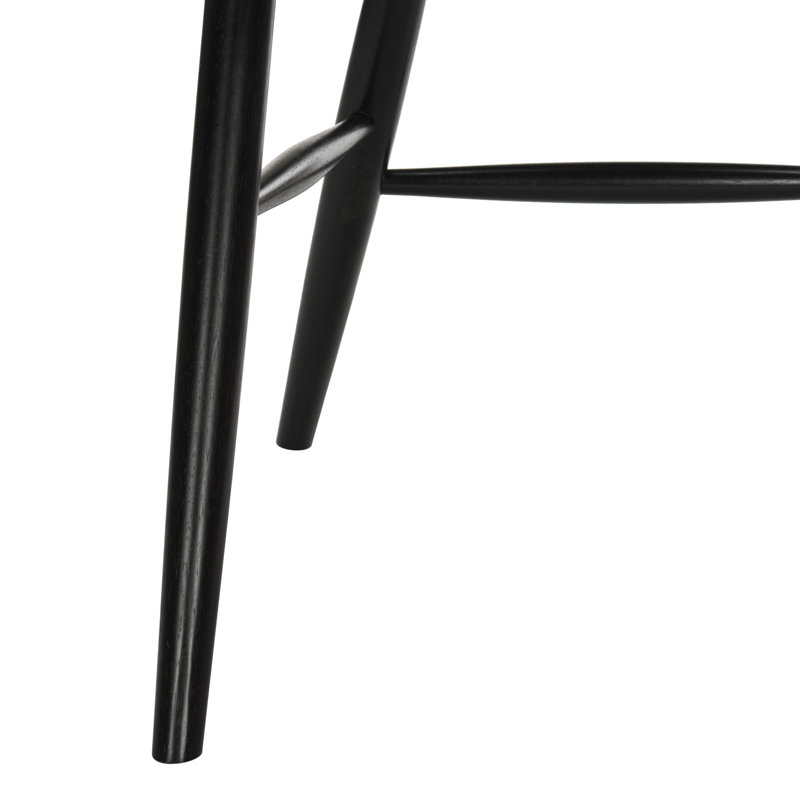 Kloss Solid Wood Slat Back Side Chair, Black