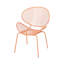 Orange Chaises en fer 2, structure stable, H 26,23 po x H 33,52 po, chaise coquille d'extérieur 2, H 33,52 po