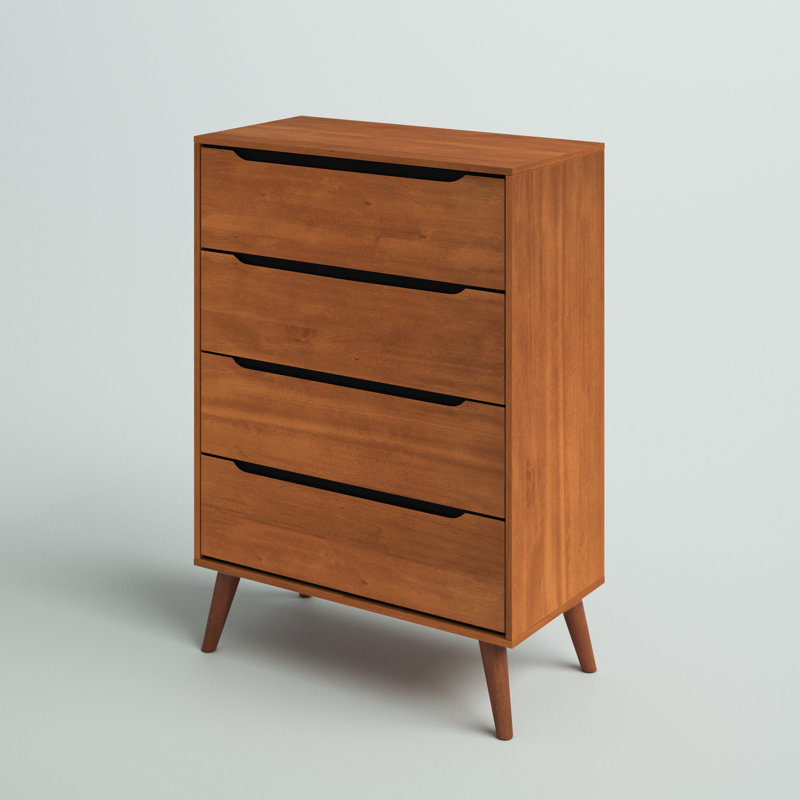 Commode à 4 tiroirs Stalter, Chêne
