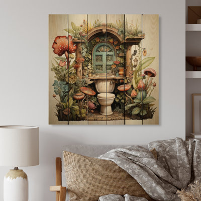 Toilette fantaisiste Jackelyne II, impression sur bois