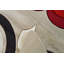 Tapis beige à motif d'hibou 3D Buenrostro
