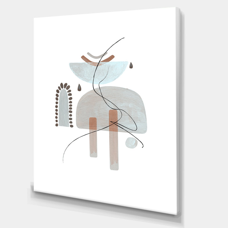 «Minimal Compositions of Abstract Face», reproduction d'art sur toile tendue, H 46 po x l 36 po x P 1,5 po