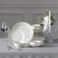 Service de table 16 pièces en porcelaine fine à bordure dorée pour 4 personnes, assiettes et bols à soupe classiques, idéal pour les repas formels et les cadeaux.