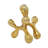 Cosmoliving By Cosmopolitan Gold Aluminum Coastal Abstract Sculpture, 12 X 11 X 11-216175787-215749444