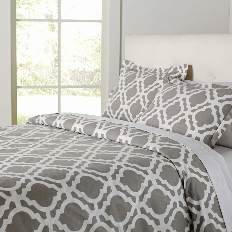 Berwaldt Cotton Blend Geometric Sham Set, Standard, Spa Blue