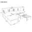 Oasis extérieure: ensemble de canapés modulaires 8 pièces avec tables basses en verre trempé et bois (beige / blanc)-97896978