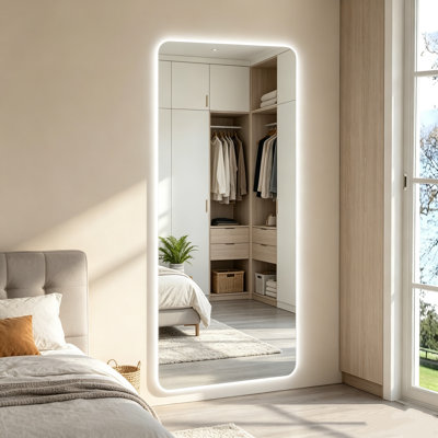 Glass Frame Rectangle Wall Mirror