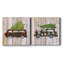 Classic Auto Christmas III - ensemble de 2 impressions sur toile tendue-1491952291