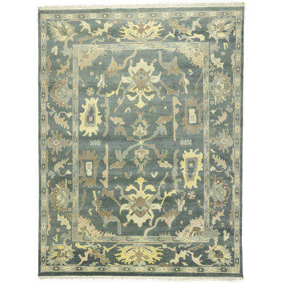 Tapis oriental gris Oushak Chobi