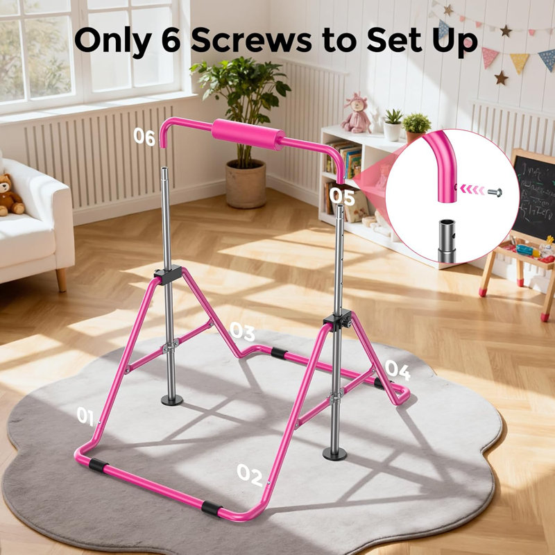 Barre de gymnastique pliable pour enfants FED Fitness Sportsroyals Series ETDG