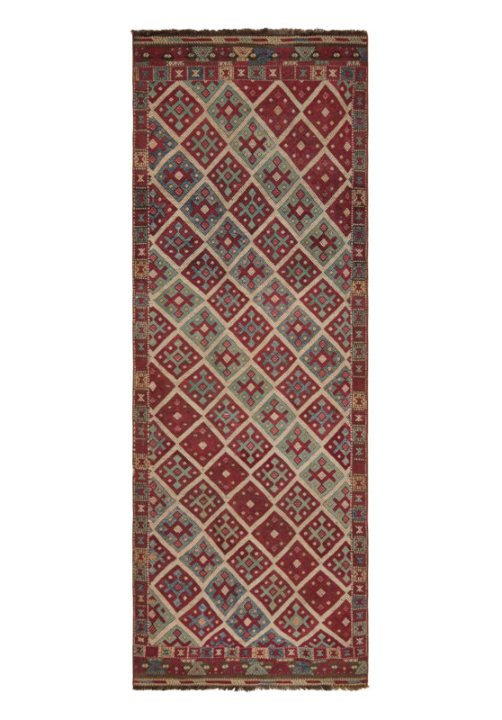 One-of-a-Kind 3'5" X 10'5" Flatweave Area Rug