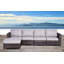 Caron 122'' High-Density Polyethylene (HDPE) Wicker Outdoor Sectional-2004042959