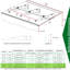 Auvent de fenêtre de 79 po x 34 po avec tôle de polycarbonate de 0,137 po d'épaisseur et supports en aluminium - Protection, résistance à la neige pour la maison en béton