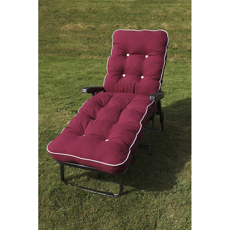 Ozzie Sun Lounger Cushion, Bordeaux Red