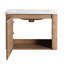Meuble-lavabo 28 po avec lavabo en céramique blanche, 1 porte, bords arrondis, 3 charnières, meuble-lavabo