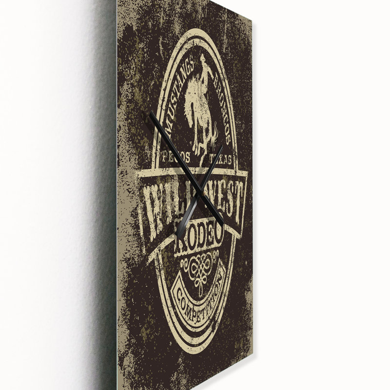 Wild West Rodeo - Horloge murale moderne, Petit