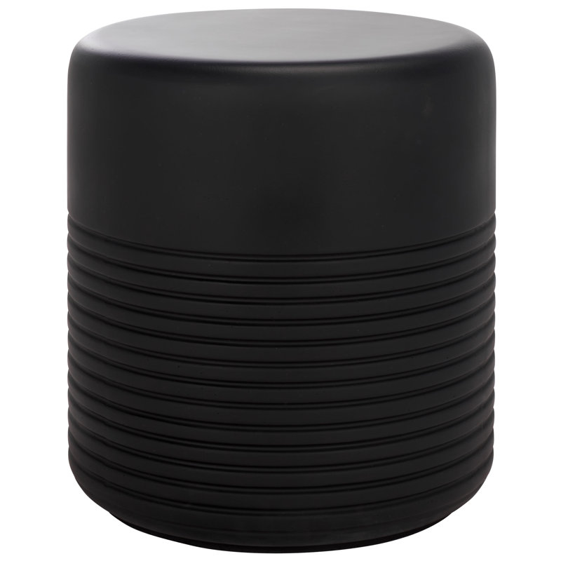 Astrid Low Wide Side Table, 16.3", Black