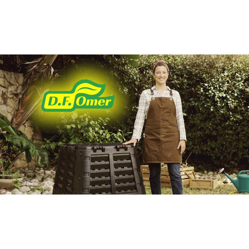 95 Gallons Plastic Odor Resistant Outdoor Stationary Composter with Latching Lid