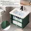 Ensemble de meuble-lavabo simple mural 24,13 "avec comptoir, robinet et armoire cannelée-1494393260