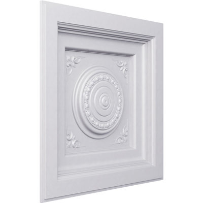 Tuile de plafond Endurathane Salana, H 23 7/8 po x l 23 7/8 po x P 3 1/8 po. Apprêtée en usine