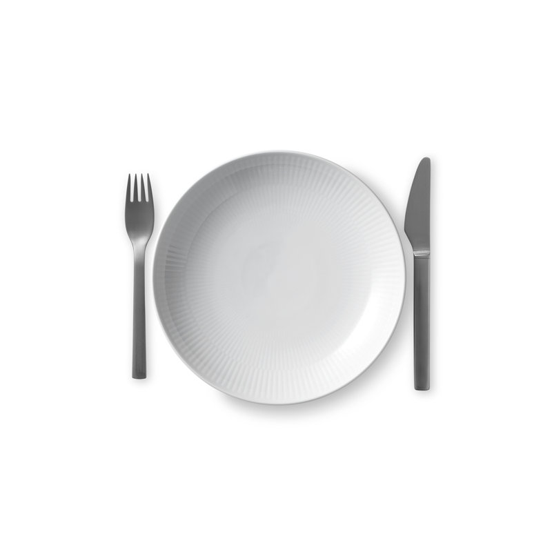 Royal Copenhagen White Fluted 16 oz. Shallow Pasta Plate