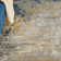 Tapis abstrait bleu marine / jaune