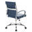 Mulkey Ribbed Faux Leather Mid-Back Office Chair, Mid Century Ergonomic Executive Desk Chair-1852818425
