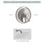 Pomme de douche ronde 10 po avec robinet de baignoire et valve brute-60220257