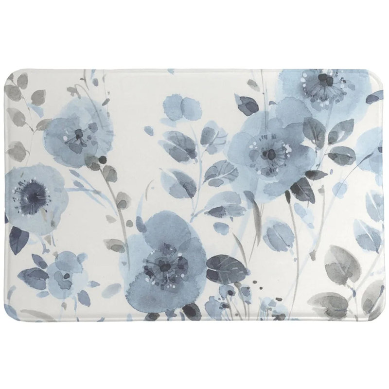 Nenah Dancing Flowers Memory Foam Rug