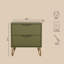 Table de chevet vert olive