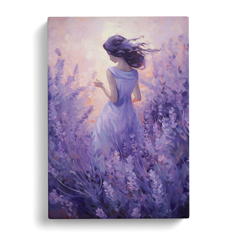 Lavender Flower Impressionism No.2 - Wrapped Canvas, 60cm H x 40cm W x 3cm D