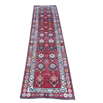 Mailinh One-of-a-Kind 2'8" X 11'1" Runner Wool Area Rug in Red