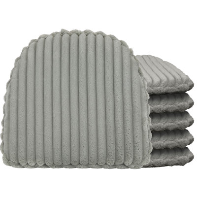 Klear Vu The Gripper Non Slip Chair Cushions, Soft & Comfortable Seat Pads, For Kitchen, Dining Or Office, Lu In Pewter