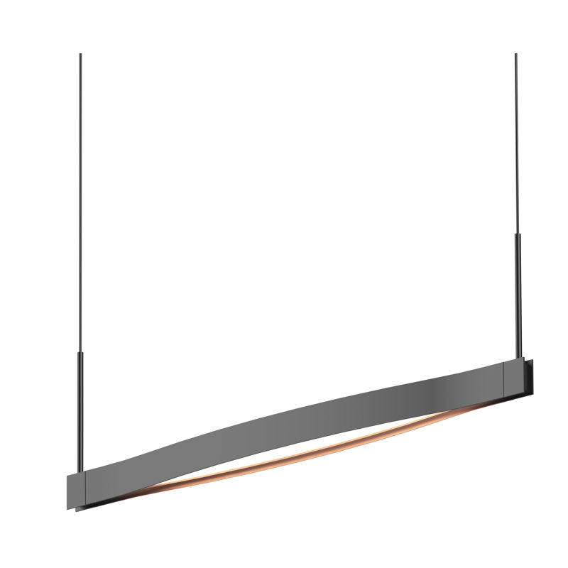 Satin Black Aluminum LED Kitchen Island Pendant Light