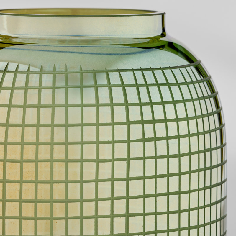 Modular Handmade Glass Table Vase, 10.5" H x 8" W x 8" D