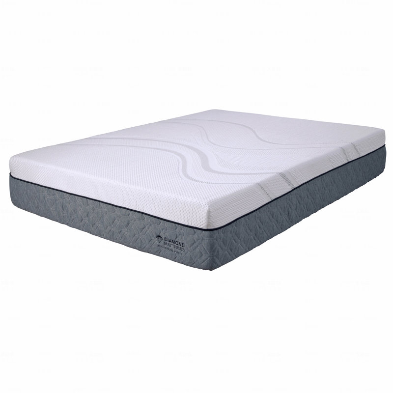 Matelas en mousse viscoélastique graphène 12 ", frais, conforme, réactif, sensation moyenne, Très grand lit