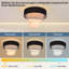 1 -Light E27 Ceiling Light - Modern Black Fabric Shade