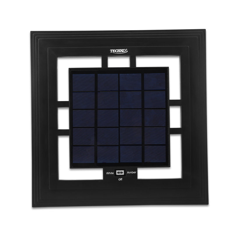 Techko Solar LED Welcome Lantern with Amber and White Light
