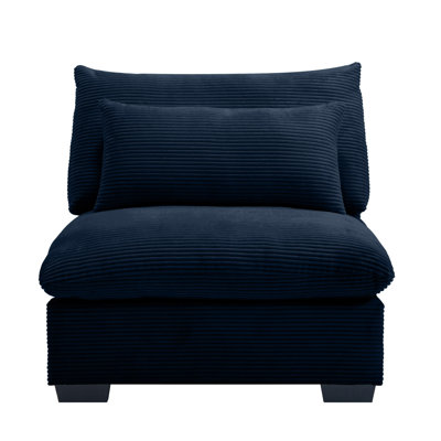 Jaclynn Modern Sofa Armless Sofa For Flexible Combination To Become 2 Seater 3 Seater 4 Seater Sofa; Armless Sofa