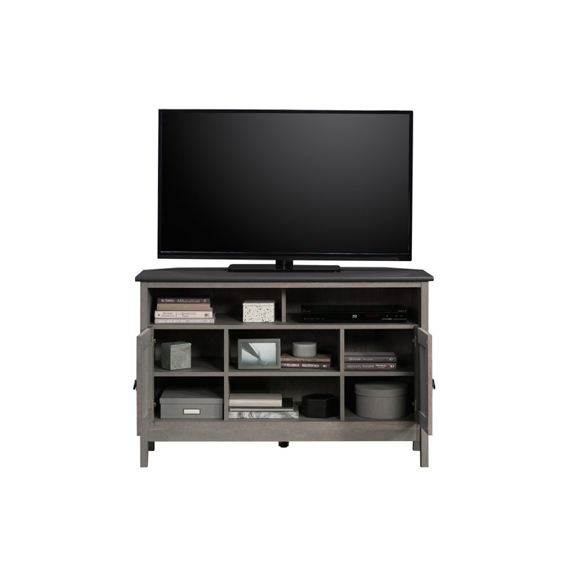 Meuble télé d'angle pour téléviseur de 50 po ou moins, finition brune