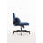 Modern Criss Cross Armrest Office Chair Ergonomic Linen Upholstery with Adjustable Height & Swivel-1530248282