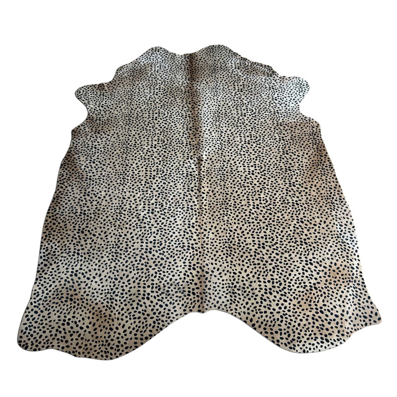 Tapis en cuir de vache imprimé à la main
