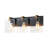 3-Light Clear Beveled Glass Vanity Light