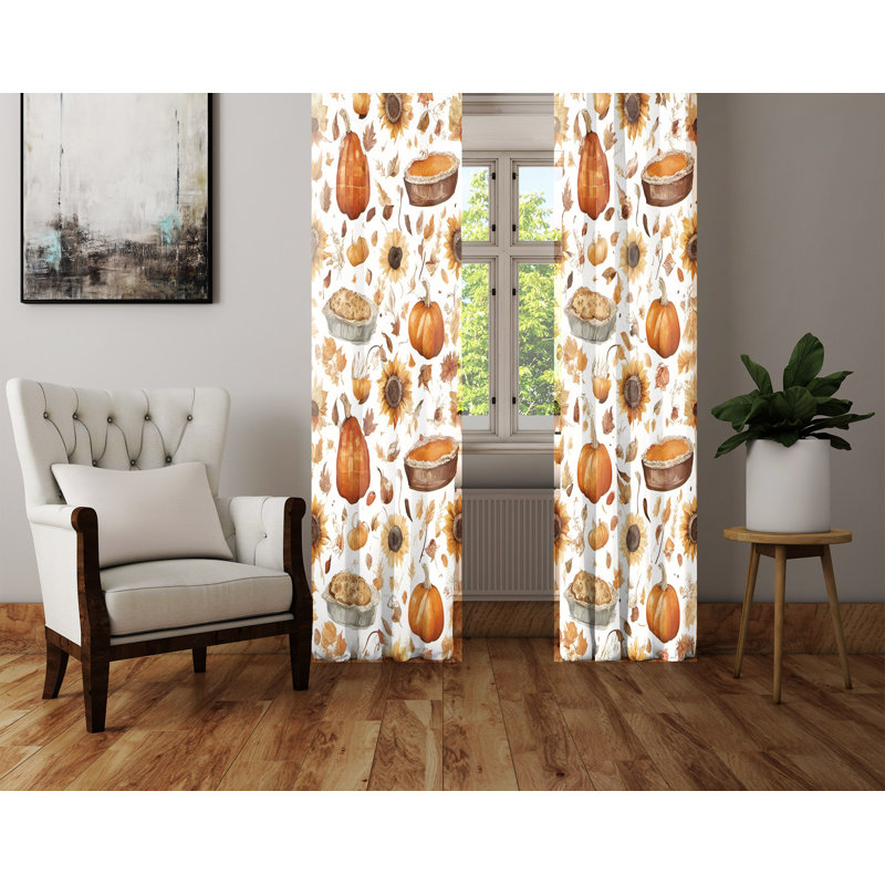 Paire de rideaux semi-transparents en polyester Aretzy, L 20 po x L 52 po