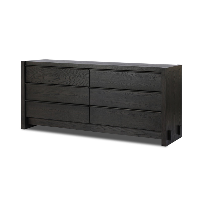 ARAMIS 6 - Drawer Dresser, Smoked Black Resawn