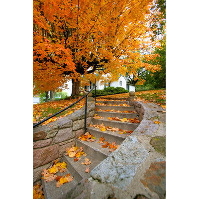 Fall House - Wrapped Canvas Print