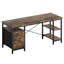 Metal Base Computer Desk,Gaming Desk with 3 Fabric Drawers & Storage Shelves, Writing Work Study Desk for Home Office Bedroom, Modern Simple Student PC Desks Table-257566290-257566300
