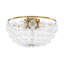 6 - Light Bowl Beading Ribbed Glass Cluster Semi Flush Mount