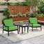 Ensemble de patio d'extérieur pour deux personnes en teck avec coussins et table d'appoint Marlo-745366181-745366178