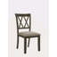 Ensemble de 2 chaises d'appoint en tissu beige et gris vieilli